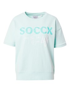 Soccx Sweater majica zelena / menta / bijela