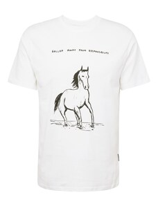 DEDICATED. Majica 'Stockholm No Responsibility' crna / bijela