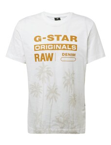 G-Star RAW Majica 'Palm' bež / tamno narančasta / bijela