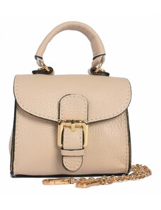 Luksuzna Talijanska torba od prave kože VERA ITALY "Miny", boja bež, 11x12cm