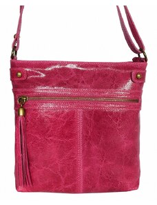 Luksuzna Talijanska torba od prave kože VERA ITALY "Meora", boja fuksija, 24.5x24cm