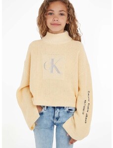 Dječji džemper Calvin Klein Jeans boja: bež