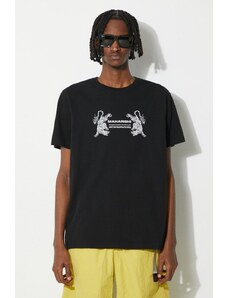 Pamučna majica Maharishi Double Tigers Miltype T-Shirt za muškarce, boja: crna, s tiskom, 1305.BLACK