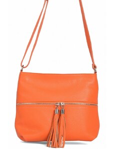 Luksuzna Talijanska torba od prave kože VERA ITALY "Lirina", boja narančasta, 25x25cm