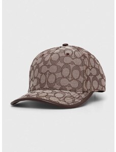 Kapa sa šiltom Coach boja: smeđa, s uzorkom