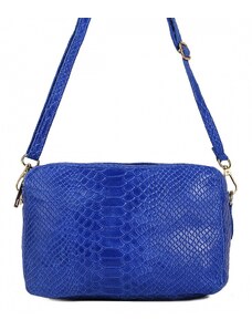 Luksuzna Talijanska torba od prave kože VERA ITALY "Royala", boja kraljevski plava, 14.5x21cm
