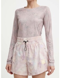 Kratke outdoor hlače Picture Oslon Printed boja: ružičasta, s uzorkom, visoki struk, WSH079