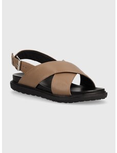Kožne sandale GARMENT PROJECT Lola Sandal za žene, boja: smeđa, GPWF2545