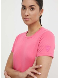Sportska majica kratkih rukava Rossignol Plain boja: ružičasta, RLMWY11