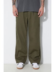 Hlače Human Made Easy Pants za muškarce, boja: zelena, ravni kroj, HM27PT003