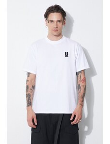Pamučna majica Undercover za muškarce, boja: bijela, s tiskom, UB0D3803