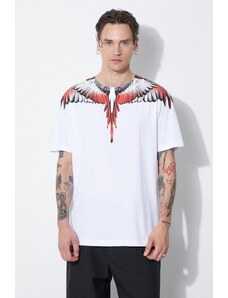 Pamučna majica Marcelo Burlon Icon Wings Basic za muškarce, boja: bijela, s tiskom, CMAA056S24JER0010125