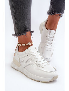 Kesi Women's sneakers made of white Kaimans eco leather