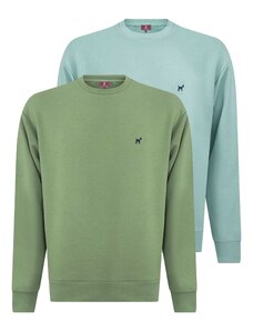 Williot Sweater majica pastelno plava / zelena
