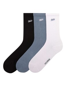 Pull&Bear Čarape sivkasto plava / crna / bijela