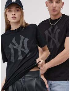 Pamučna majica 47brand MLB New York Yankees boja: crna