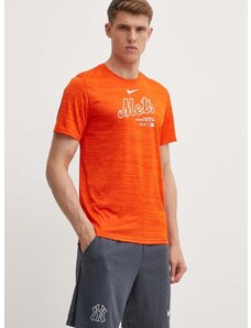 Majica kratkih rukava Nike New York Mets za muškarce, boja: narančasta, s tiskom