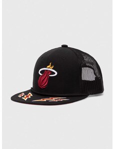 Kapa sa šiltom Mitchell&Ness NBA MIAMI HEAT boja: crna, s aplikacijom