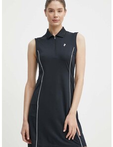 Sportska haljina Peak Performance Pique boja: crna, mini, ravna, G79984