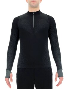 Men's UYN Running Exceleration Shirt LS Zip Up Black
