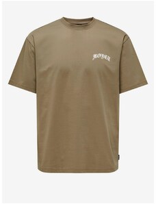 Men's Brown T-Shirt ONLY & SONS Art - Men's