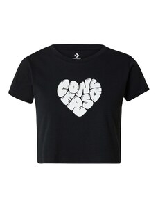 CONVERSE Majica 'HEART' crna / bijela