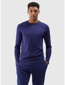 Men's Plain 4F Long Sleeves T-Shirt - Navy Blue