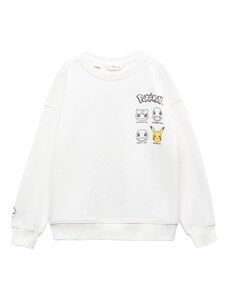 MANGO KIDS Sweater majica 'PIKACREW' bijela