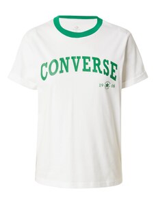 CONVERSE Majica 'Retro Ringer' tamno zelena / bijela