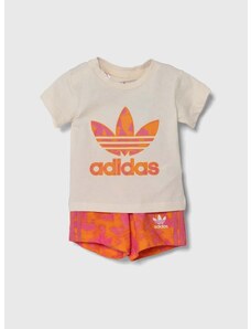 Pamučni komplet za bebe adidas Originals boja: narančasta