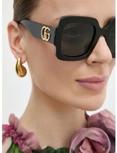 Sunčane naočale Gucci za žene, boja: crna