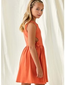 Dječja haljina Mayoral boja: narančasta, mini, širi se prema dolje