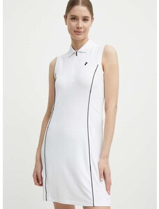 Sportska haljina Peak Performance Pique boja: bijela, mini, ravna, G77183