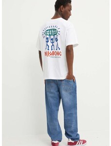 Pamučna majica Billabong TRIBES za muškarce, boja: bijela, s tiskom, ABYZT02423