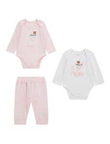 Pamučni komplet za bebe Guess boja: ružičasta