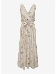 Creamy women's floral midi dress ONLY Lucca - Women