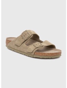 Natikače od brušene kože Birkenstock Arizona SFB za muškarce, boja: zelena, 1019045
