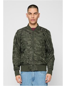 Urban Classics Tonal Camo Bomber Jacket Dark Olive