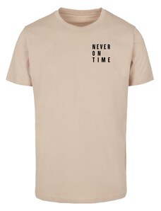 Merchcode Majica 'Never On Time' pijesak / crna