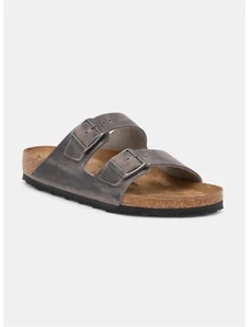 Natikače od nubuk kože Birkenstock Arizona boja: siva, 1027046