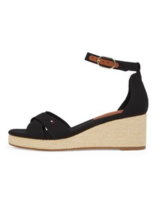 TOMMY HILFIGER Sandale s remenčićima karamela / crna