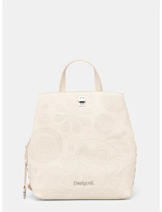 Ruksak Desigual DEJAVU SUMY MINI ECRU za žene, boja: bež, mali, s aplikacijom, 25SAKP28