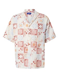 JACK & JONES Košulja 'JORHydra' svijetloplava / narančasta / hrđavo crvena / bijela