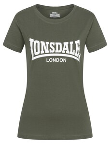 LONSDALE Majica 'Cartmel' maslinasta / bijela