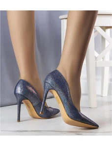 Gemre Silver Shiny Stilettos Patins