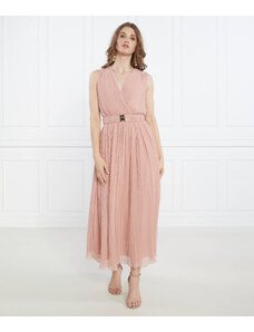 solace london severny pleated layered midi dress c