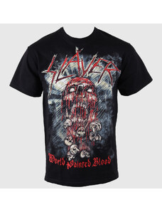 Metalik majica muško Slayer - World Painted Blood Skull - ROCK OFF - SLAYTEE09MB