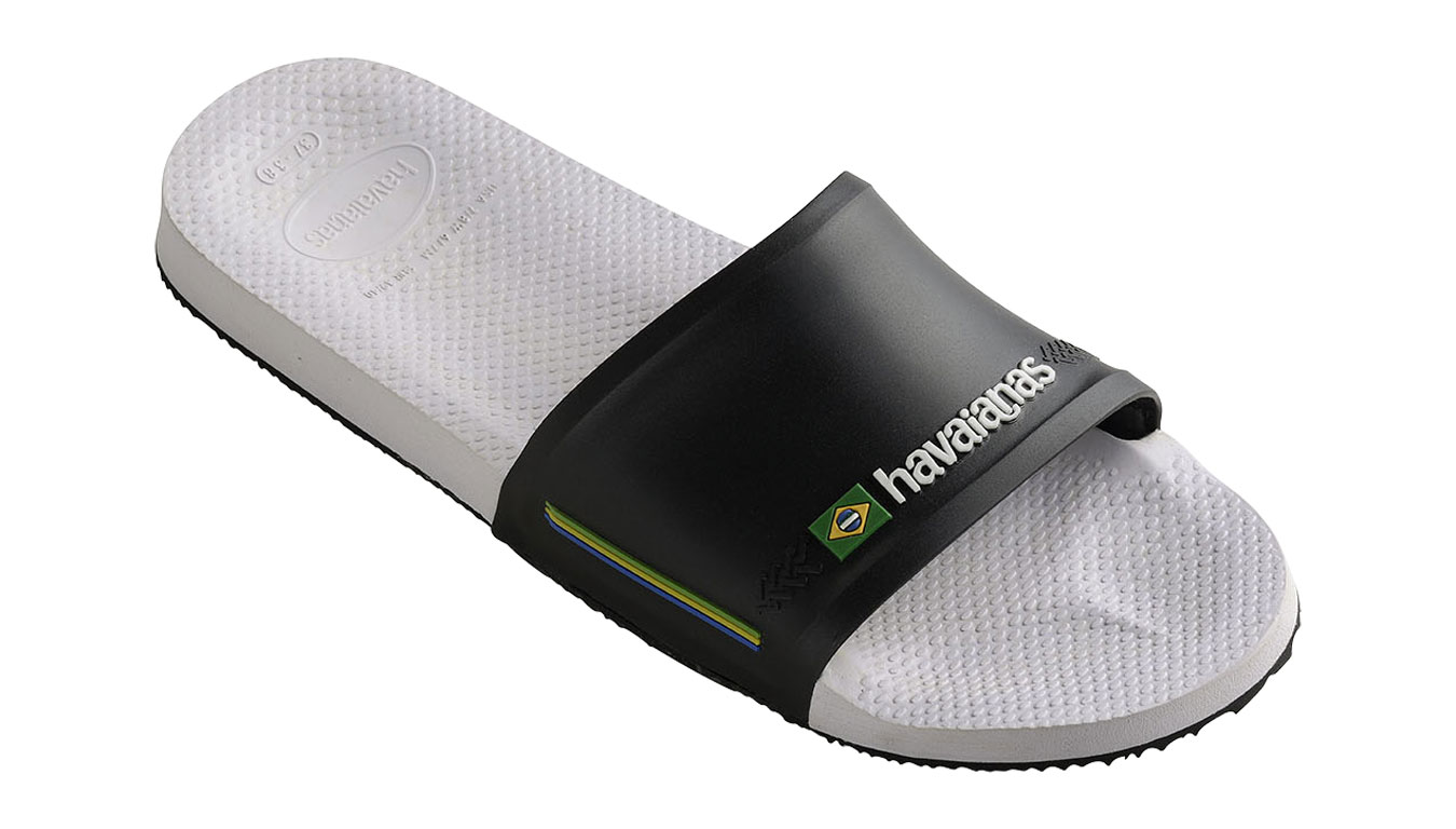Havaianas Slide Brasil White/Black Unisex - Sandale Havaianas - Siva - H4142616-0128-BRA-35/36