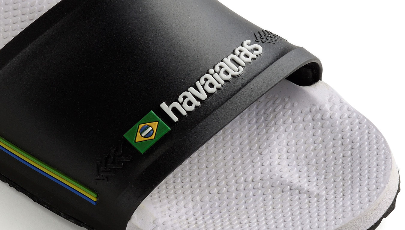 Havaianas Slide Brasil White/Black Unisex - Sandale Havaianas - Siva - H4142616-0128-BRA-35/36