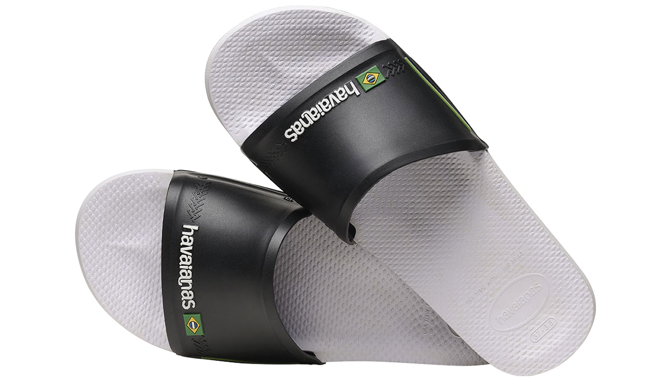 Havaianas Slide Brasil White/Black Unisex - Sandale Havaianas - Siva - H4142616-0128-BRA-35/36